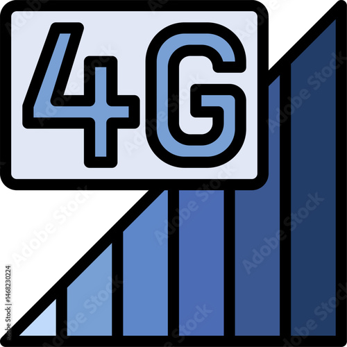 4g illustration on a white background  