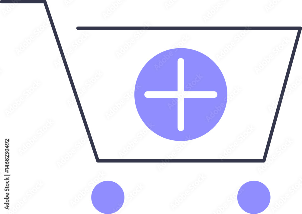 Fototapeta premium add to cart illustration on a white background 