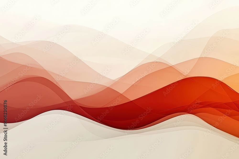 Fototapeta premium Abstract design with flowing, layered waves of light and color.