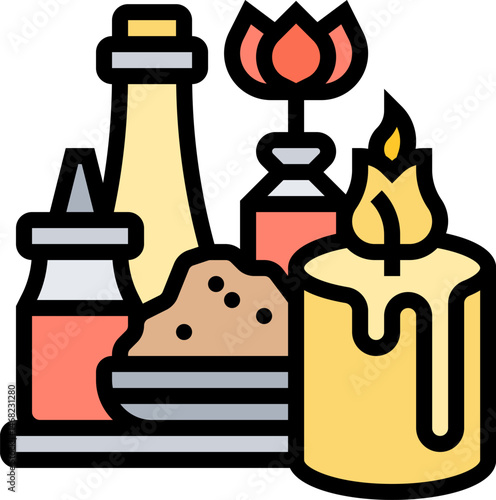 aromatherapy illustration on a white background   