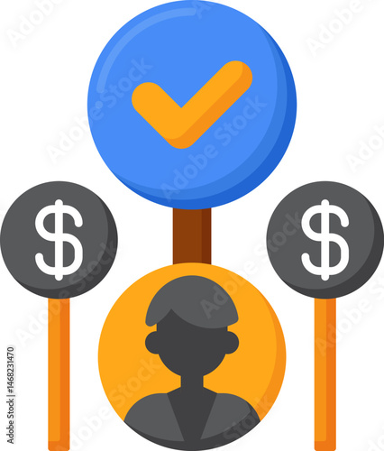 auctions illustration on a white background    