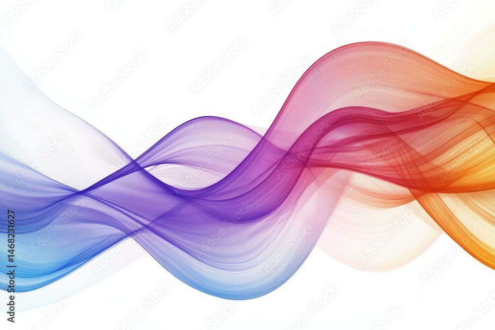 Fototapeta premium Abstract design with flowing, colorful waves.