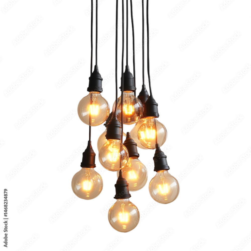Glowing Edison bulb chandelier modern lighting design home decor Glowing Edison bulb chandelier modern lighting design home decor