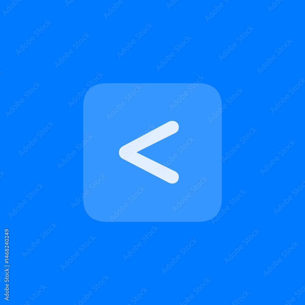 Filled Less Than Square Icon Filled Less Than Square Icon