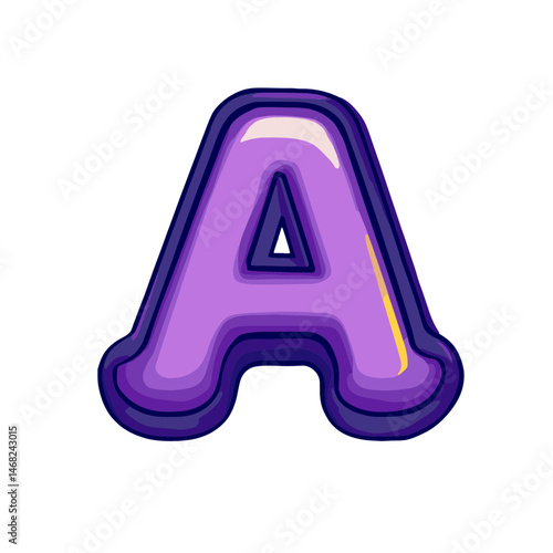 Unique Alpha Omega Icon with Simple Flat Cartoon Design Perfect for Various Creative Projects