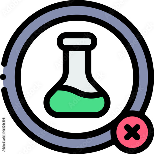 no preservatives illustration on a white background