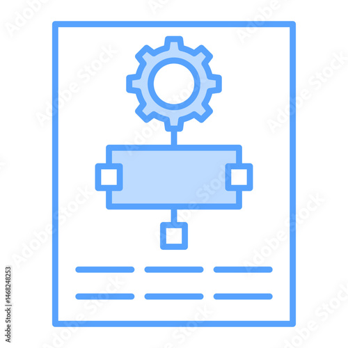 business plan icon blue style