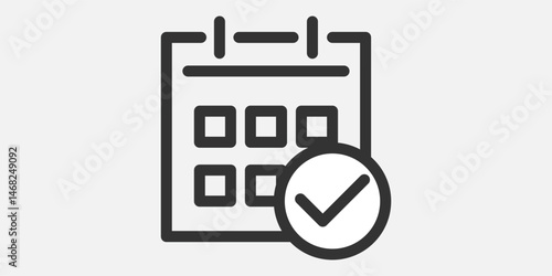 Calendar icon vector flat line design