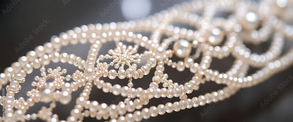 close up of a string of pearls close up of a string of pearls