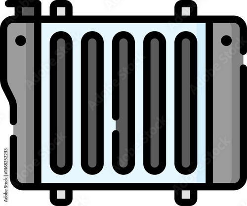 radiator illustration on a white background    