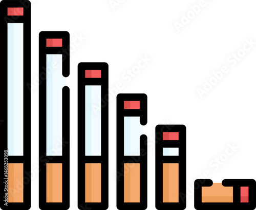 reduce illustration on a white background     