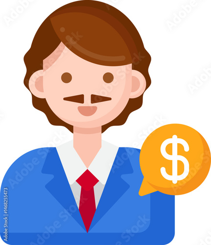 seller illustration on a white background     