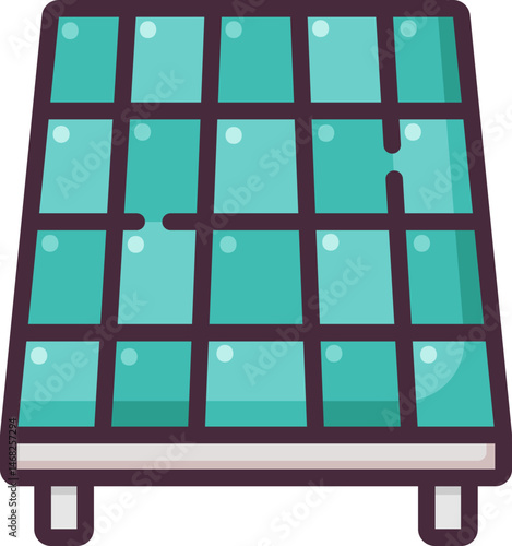 solar panel illustration on a white background    