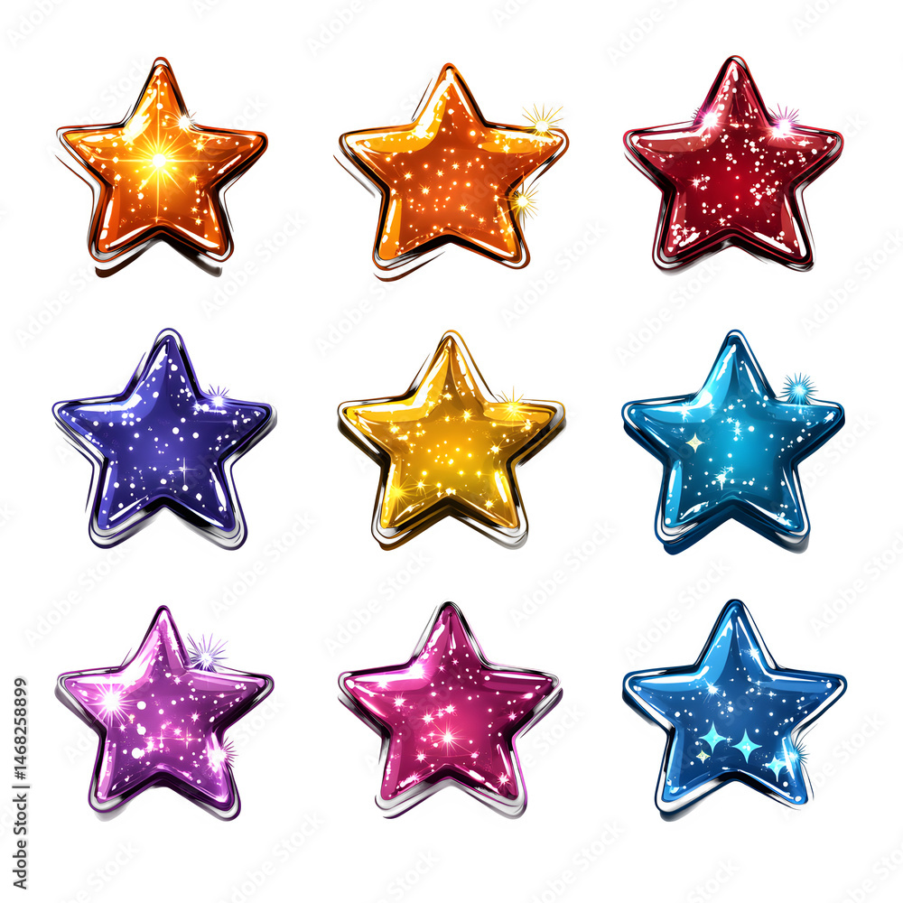 Sparkle stars icon set. Vector --v 6.1 --s 750 --raw Sparkle stars icon set. Vector --v 6.1 --s 750 --raw