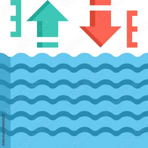 tide illustration on a white background     