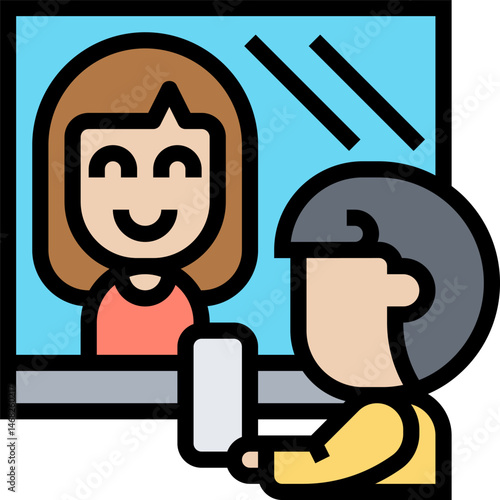 ticket office illustration on a white background     
