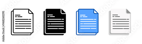 Contract icon set bundle. Multi style icon collection perfect for websites, apps, and presentations. Simple vector icon collection