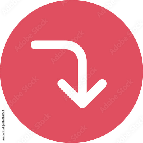 turn down illustration on a white background     