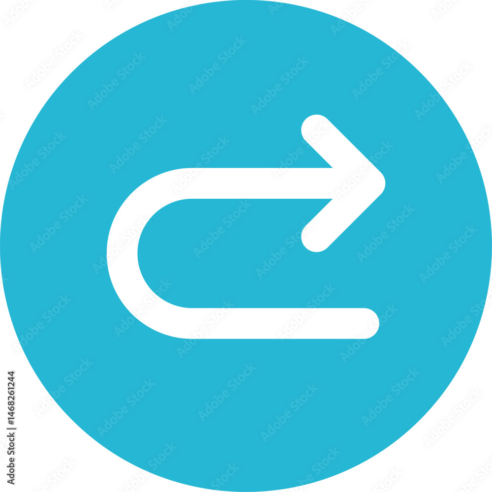 turn right illustration on a white background turn right illustration on a white background