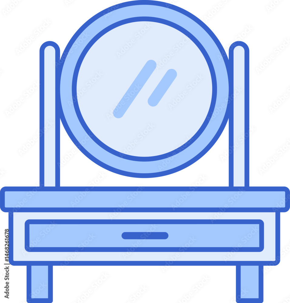 vanity mirror (2) illustration on a white background vanity mirror (2) illustration on a white background