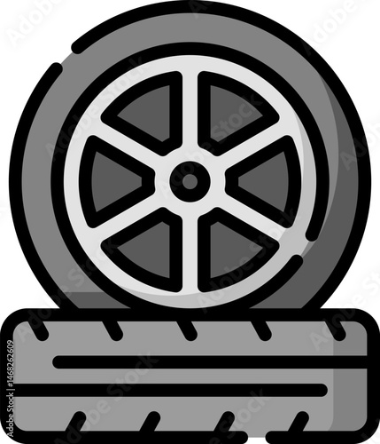 wheel illustration on a white background     