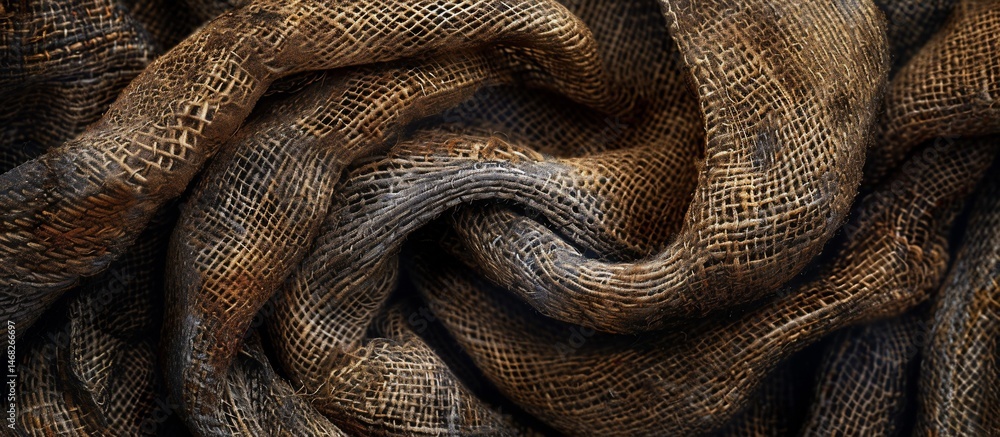 Fototapeta premium Rustic, Twisted Fabric Texture