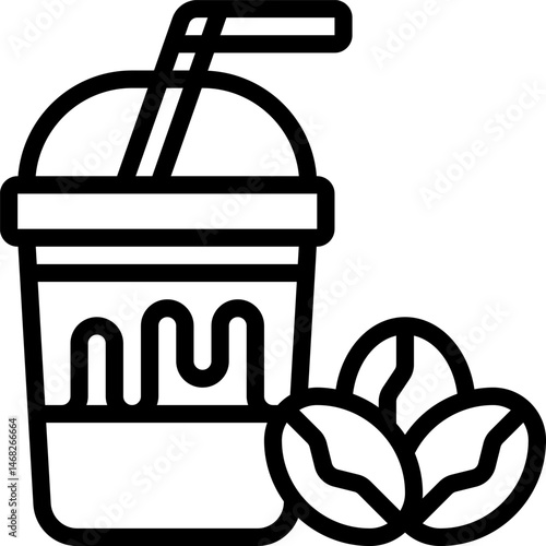latte macchiato illustration on a white background     