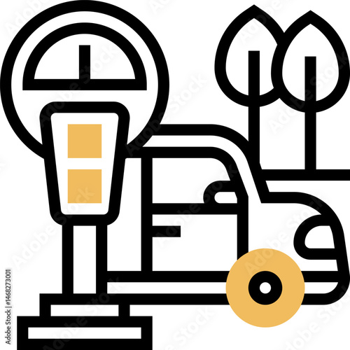 parking meter illustration on a white background     