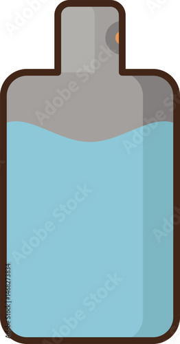 perfume bottle (3) illustration on a white background     