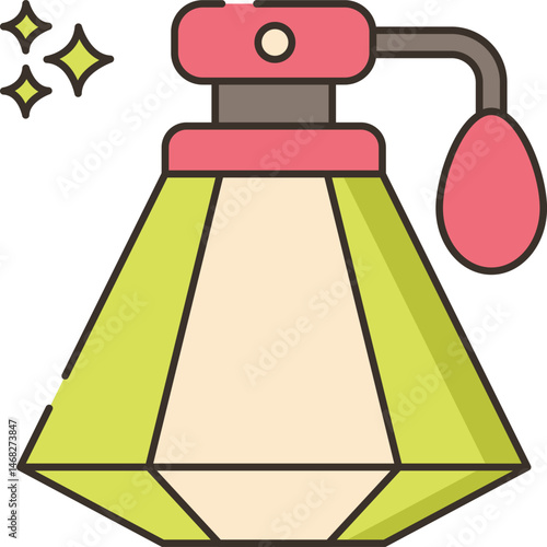 perfume bottle illustration on a white background     