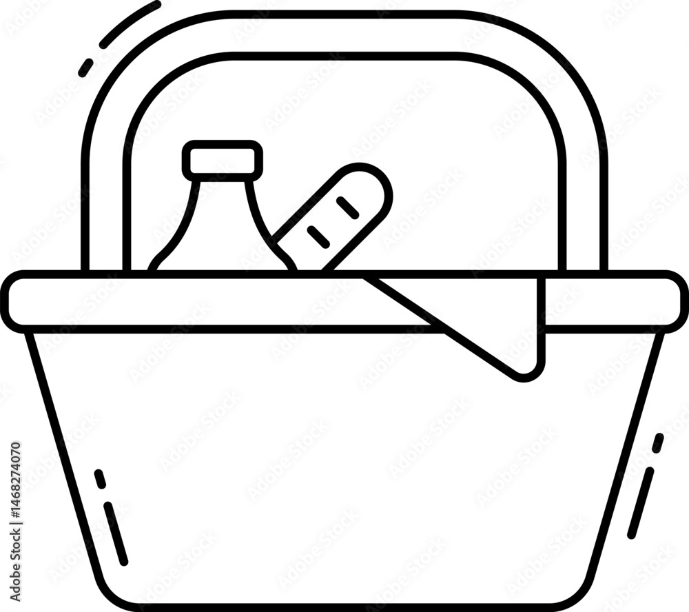 picnic illustration on a white background picnic illustration on a white background