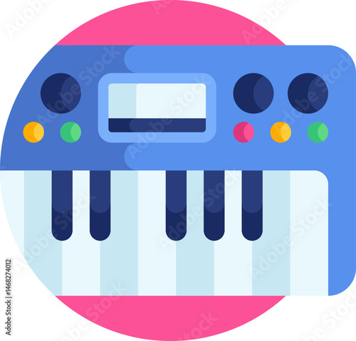 piano illustration on a white backgro