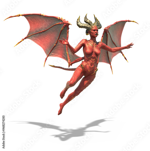 Succubus Demon in Flight