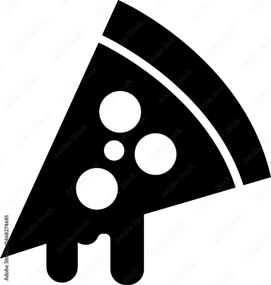 pizza slice illustration on a white background     