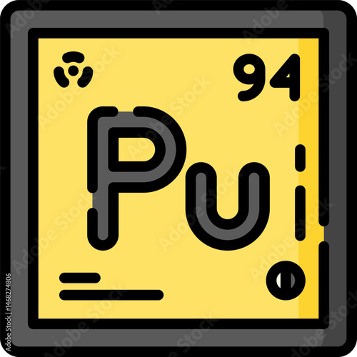 plutonium illustration on a white background     
