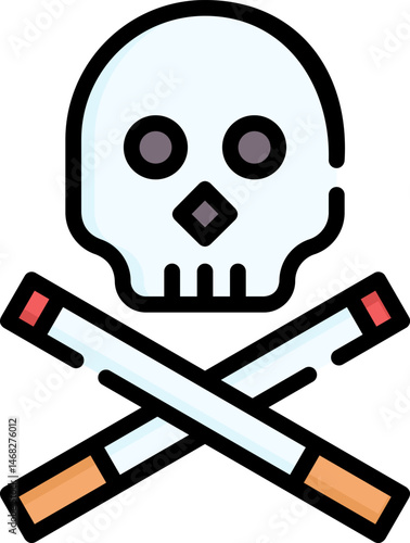 quit smoking illustration on a white background    