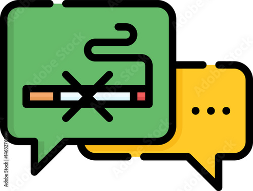 quit smoking illustration on a white background     