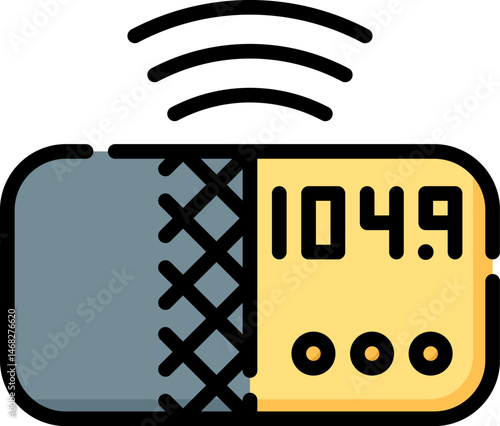 radio illustration on a white background     