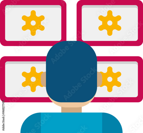 remote control illustration on a white background     