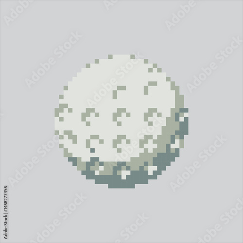 Pixel art illustration Golf Ball. Pixelated Golf. Golf Ball Sport Equipment Icon pixelated for the pixel art game and icon for website and video game. old school retro.