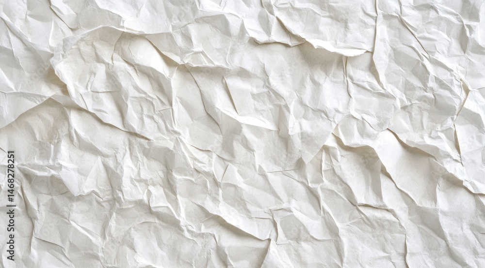 Obraz premium Crumpled white paper texture background