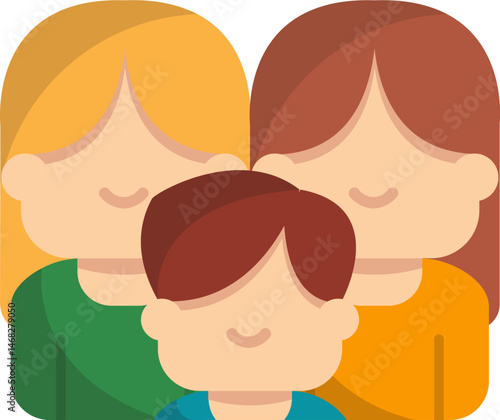 same sex marriage illustration on a white background     