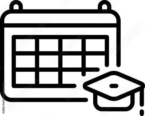 semester illustration on a white background    