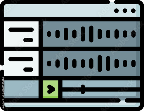 sound editing illustration on a white background     
