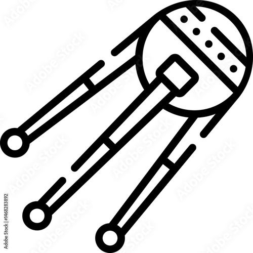 sputnik illustration on a white background     