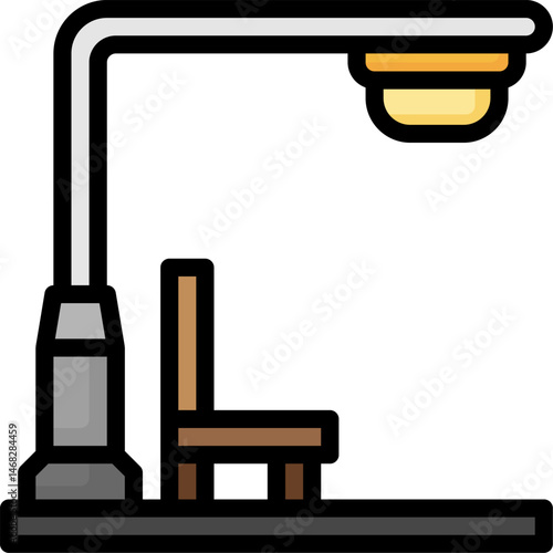 streetlight illustration on a white background     
