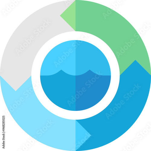 sustainable illustration on a white background    