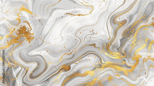 Liquid marble texture isolated on transparent background gold veins k resolution seamless pattern .