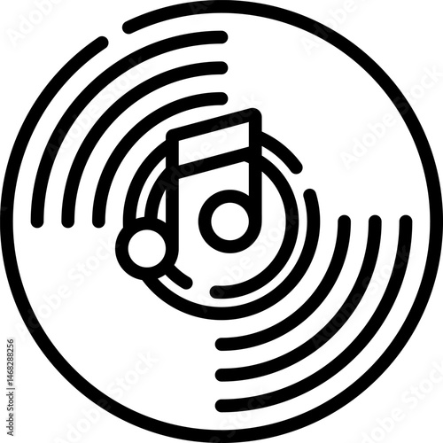 vinyl disc illustration on a white background    