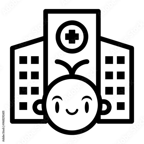 hospital Line Icon